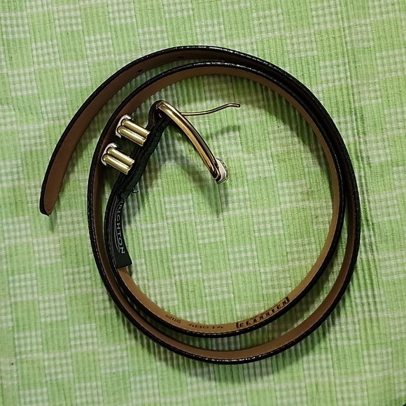 Brighton Classics Black Reptile Embossed Belt - Picture 2 of 5